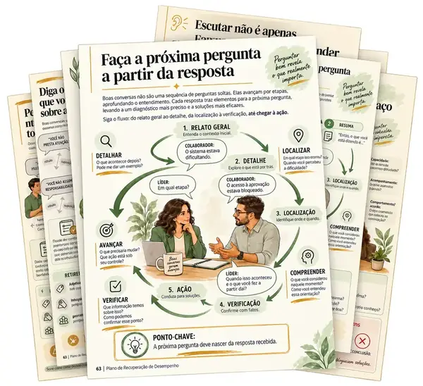 Amanda apresentando o Plano de Recuperação de Performance