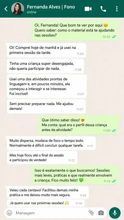Depoimento real de quem utiliza o material