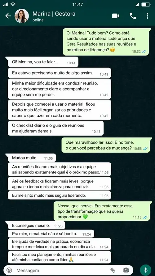 Depoimento real de quem utiliza o material